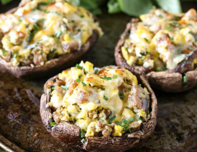 breakfast stuffed mushrooms