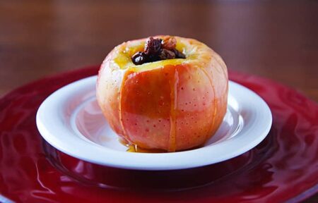 microwaved baked apple