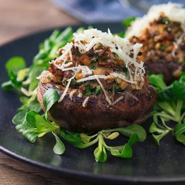 minced beef stuffed mushrooms