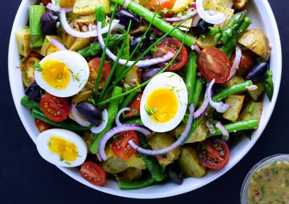 spring vegetable nicoise potato salad frydae