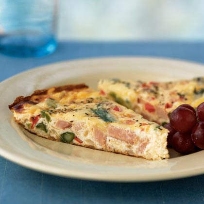 ham and asparagus frittata