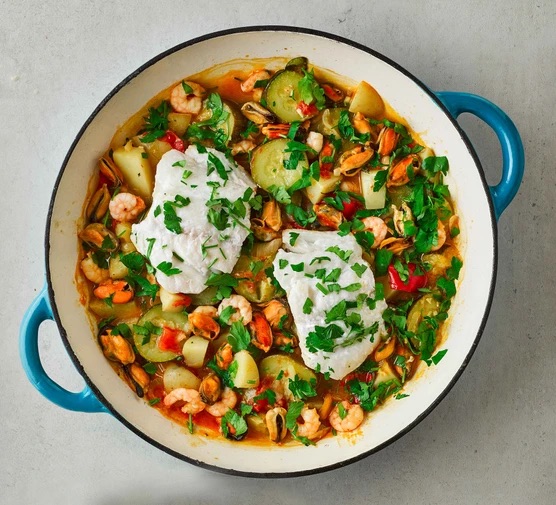 hake and seafood cataplana